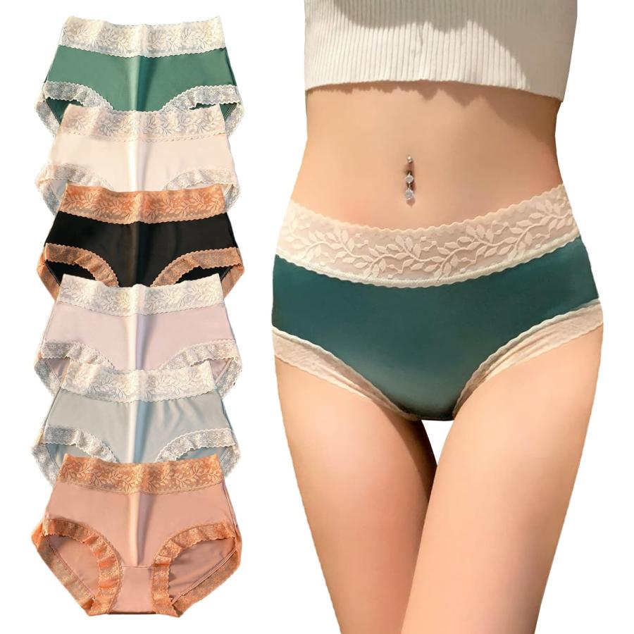 [CM Tech] ショーツ レディース 【6枚組】 可愛い ビキニ セクシー レース 下着 高通気性 伸縮性 パンツ 消臭 抗菌 女性用 コットン | 