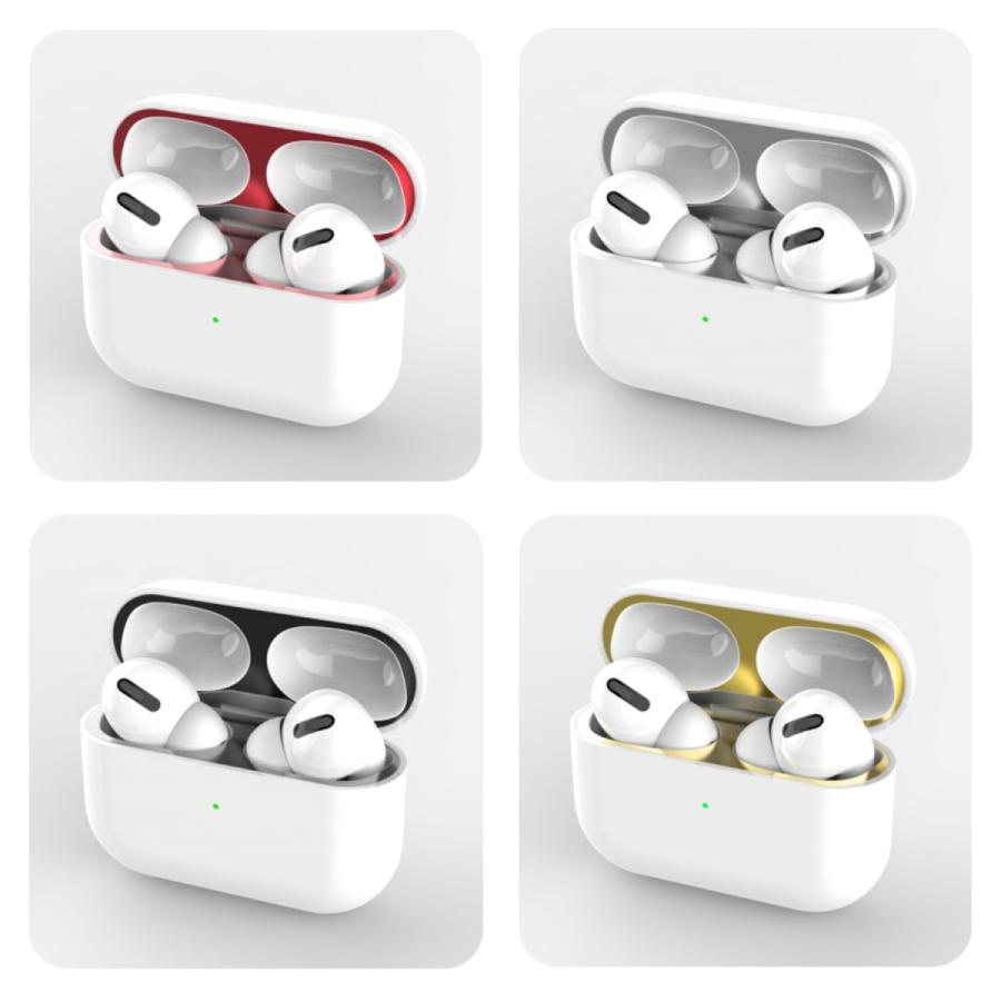 最安値挑戦】 CM Tech AirPods ダストガード スキンシール 金属粉汚れ防止 エアーポッズ ガードカバー 極薄 0.04mm グリーン 