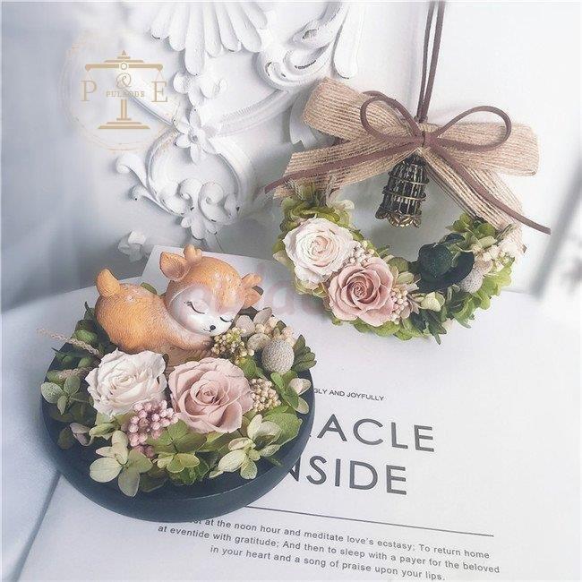 手作り プリザーブドフラワー インテリア 枯れない花 バラ 鹿 可愛い おしゃれ 置物 装飾 室内 飾り 玄関 かわいい 記念日 誕生日 お祝い 母の日 キット カラー Type7 Www Bollywoodpapa Com