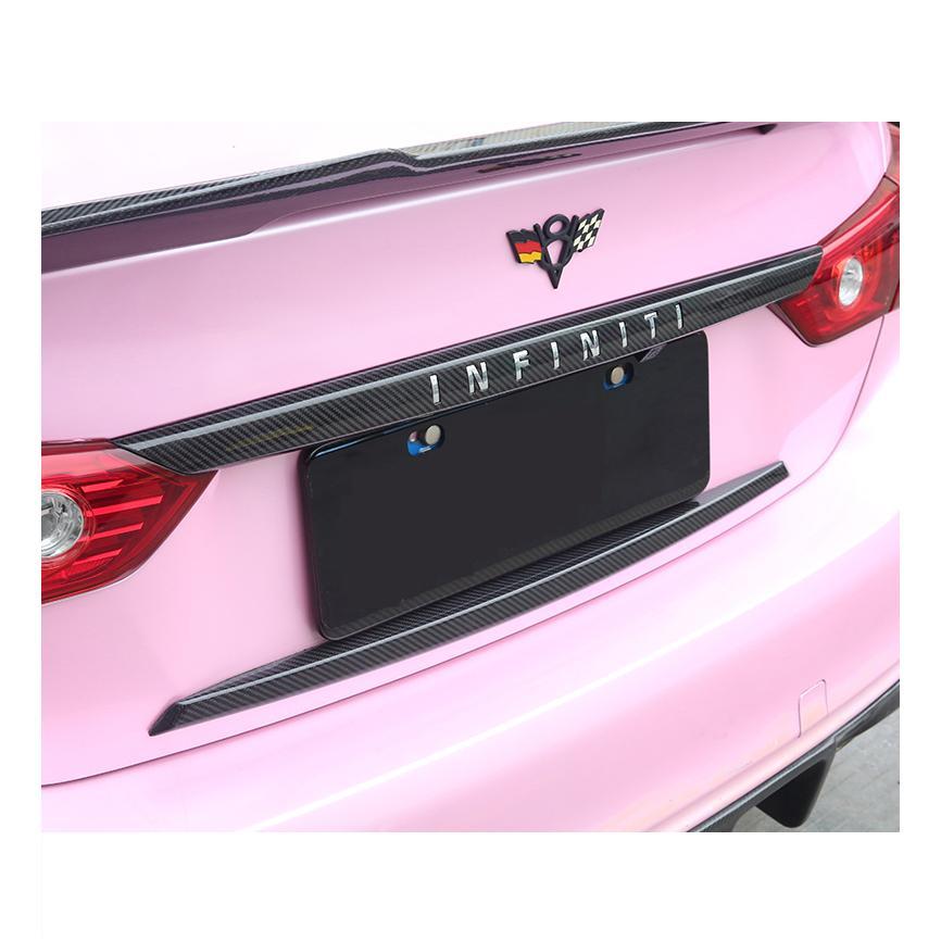 スカイラインV37 リアトランク ガーニッシュ カーボン 2p