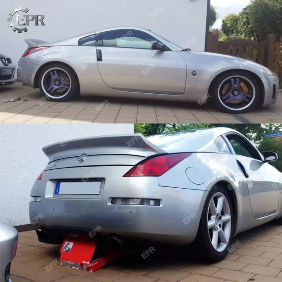 Z33 350Z クーペ用カーボン調リアスポイラー ダックテール