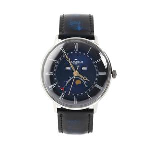 ☆GRANDEUR グランドールプラス メンズウォッチクラシカルムーンフェイズアドバンテックレザーシリーズ ブルー GRP014W2