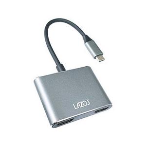 【6個セット】 Lazos TypeCハブ 2in1 L-CH2X6