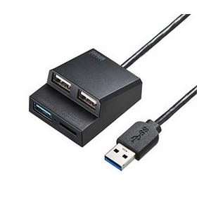 サンワサプライ USB3.2Gen1+USB2.0コンボハブ カードリーダー付き USB-3HC315BKN｜cnf3