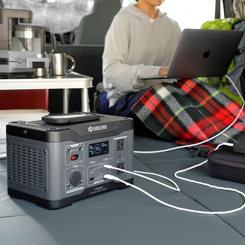 京セラ ポータブル電源 1800W スマホワイヤレス充電対応 DPS1800 防災 車中泊 キャンプ などに | KYOCERA | 02