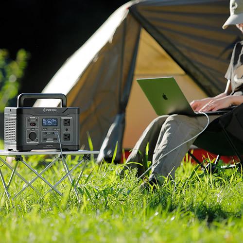 京セラ ポータブル電源 600W スマホワイヤレス充電対応 DPS600 防災 車中泊 キャンプ などに | KYOCERA | 01