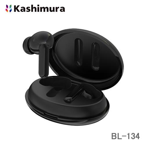 カシムラ BL-134 完全ワイヤレス ステレオイヤホン 黒 AAC対応/防水