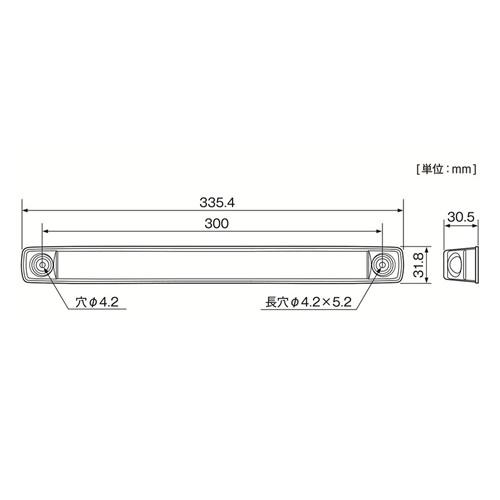 小糸製作所 KOITO LED車高灯&ストップランプ 横型 24V LED-STOPLM