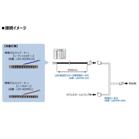 小糸製作所 KOITO LED車高灯シリーズ用 中間ハーネス LEDTOP-CH : カー