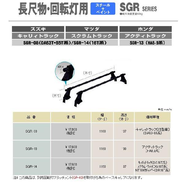 ロッキープラス キャリア * スズキ エブリー/キャリー トラック（標準ルーフ） DA63T・65T系 平成14年5月〜25年9月 【SGR-08】