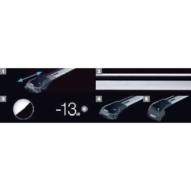 【campout】THULEベースキャリアTH9583ウイングバーエッジ THULE（スーリー） キャリア ベースキャリア ウイングバーエッジL