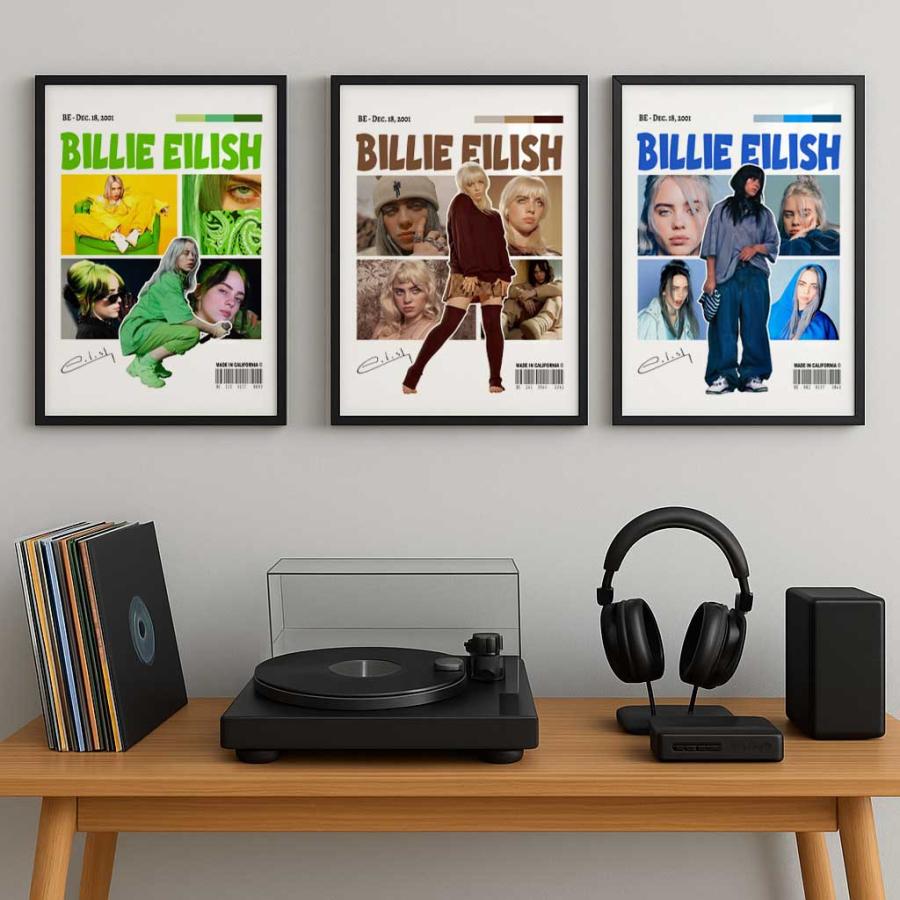 3枚セット アートポスター 【 Billie Eilish ビリー・アイリッシュ