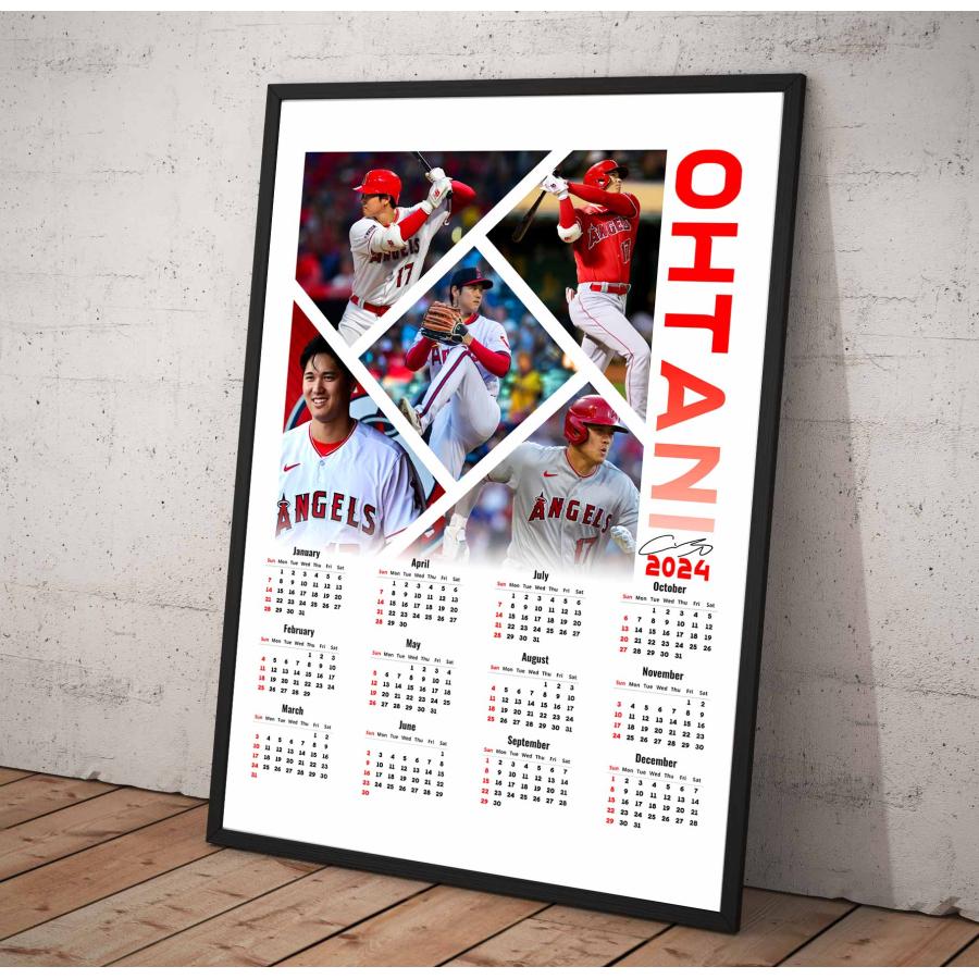 MLB エンゼルス時代 大谷翔平 2024年カレンダー 大谷翔平選手MLBオフィシャルカレンダー10月7日（土）より発売