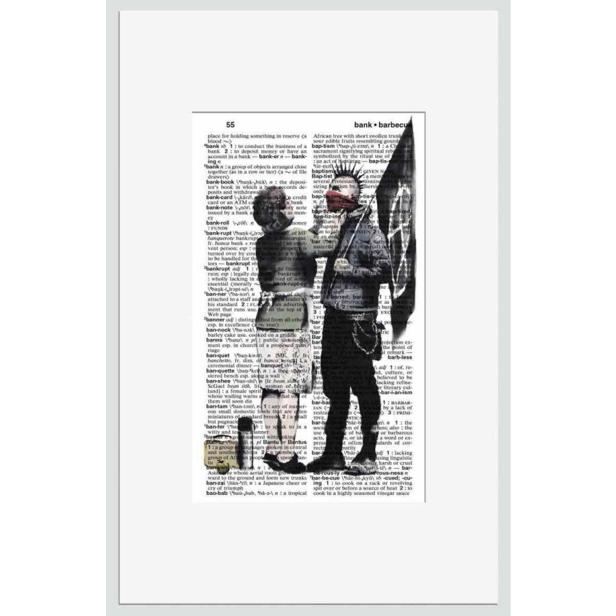 人気!Dictionary frames【Banksy×バンクシー】辞書/辞典/フレームなし/ストリートアート/デザイン/白/ホワイト/マット付のみ/white-5 | 