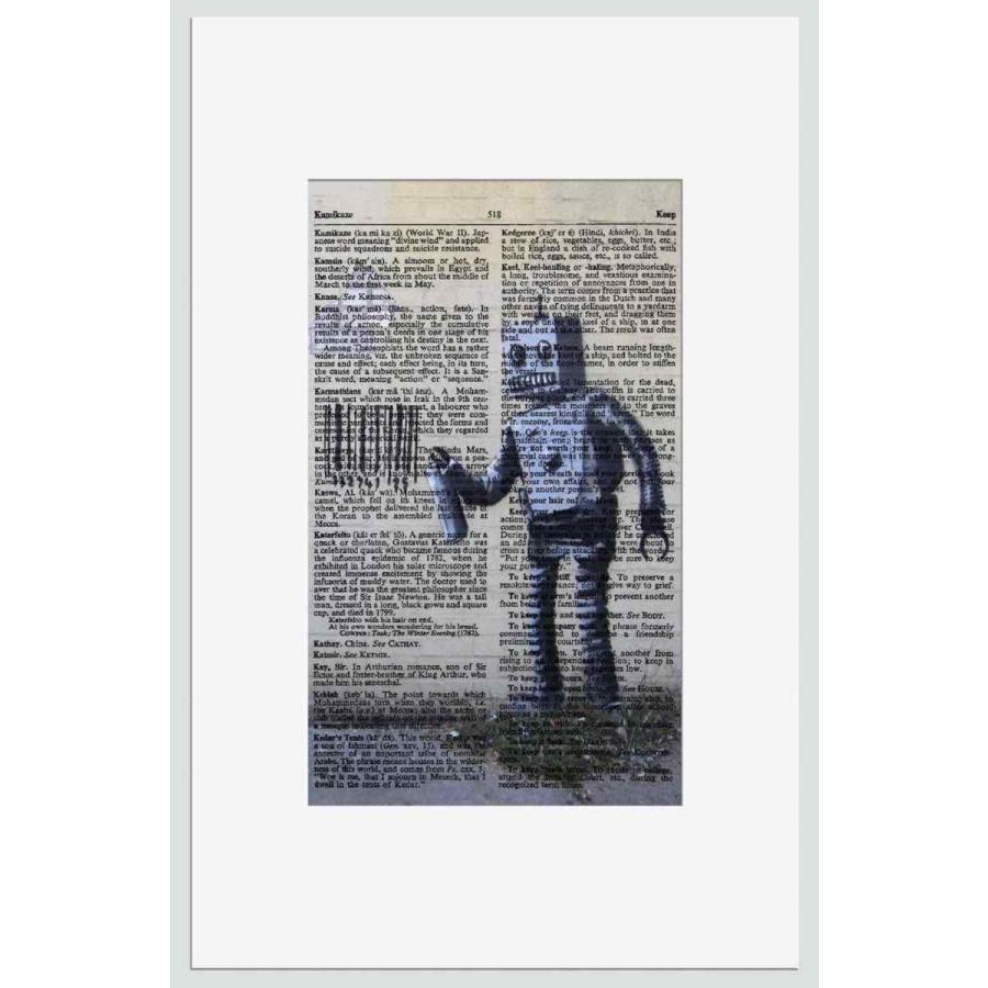 人気!Dictionary frames【Banksy×バンクシー】辞書/辞典/フレームなし/ストリートアート/デザイン/白/ホワイト/マット付のみ/white-4 | 
