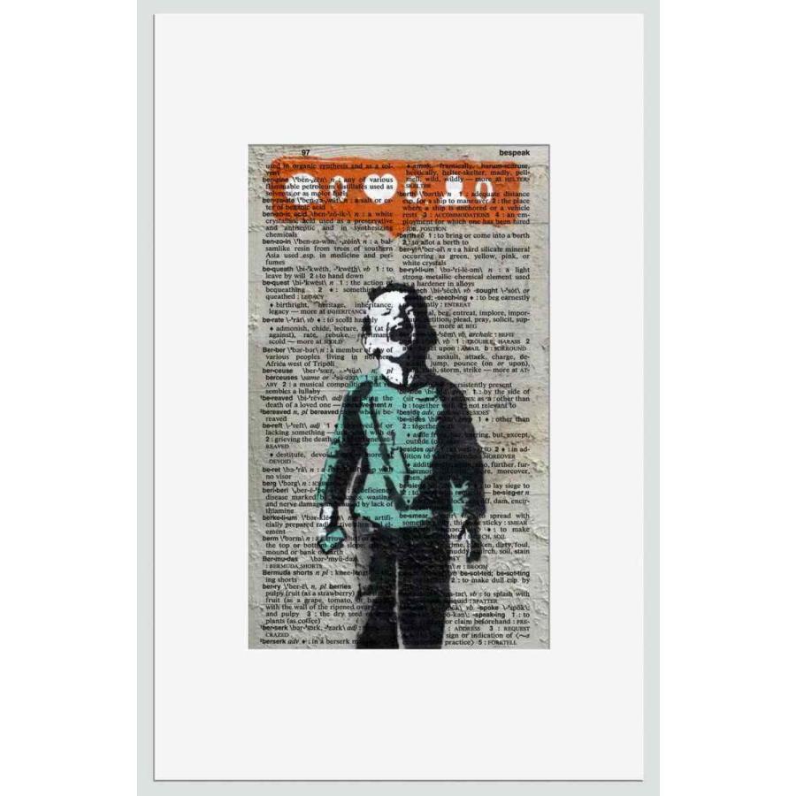 人気!Dictionary frames【Banksy×バンクシー】辞書/辞典/フレームなし/ストリートアート/デザイン/白/ホワイト/マット付のみ/white-1 | 