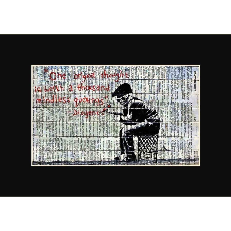 人気!Dictionary frames【Banksy×バンクシー】辞書/辞典/フレームなし/ストリートアート/デザイン/黒/ブラック/マット付のみ/black-8 | 