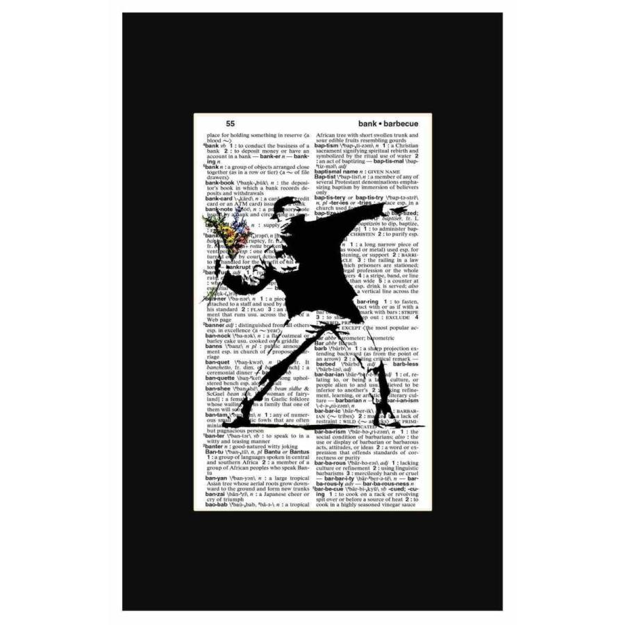 人気!Dictionary frames【Banksy×バンクシー】辞書/辞典/フレームなし/ストリートアート/デザイン/黒/ブラック/マット付のみ/black-2 | 