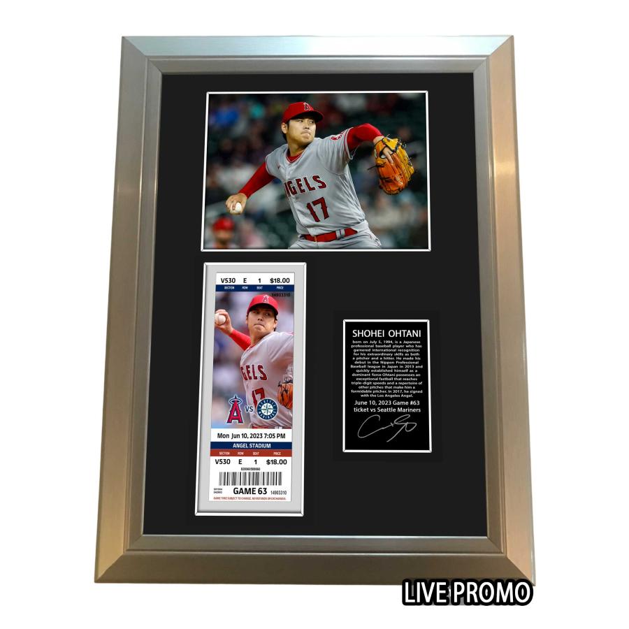 MLB ロサンゼルス・エンゼルス 【 大谷翔平 】フレーム証明書付-6dc MLB ロサンゼルス・エンゼルス 【 大谷翔平 】フレーム証明書付