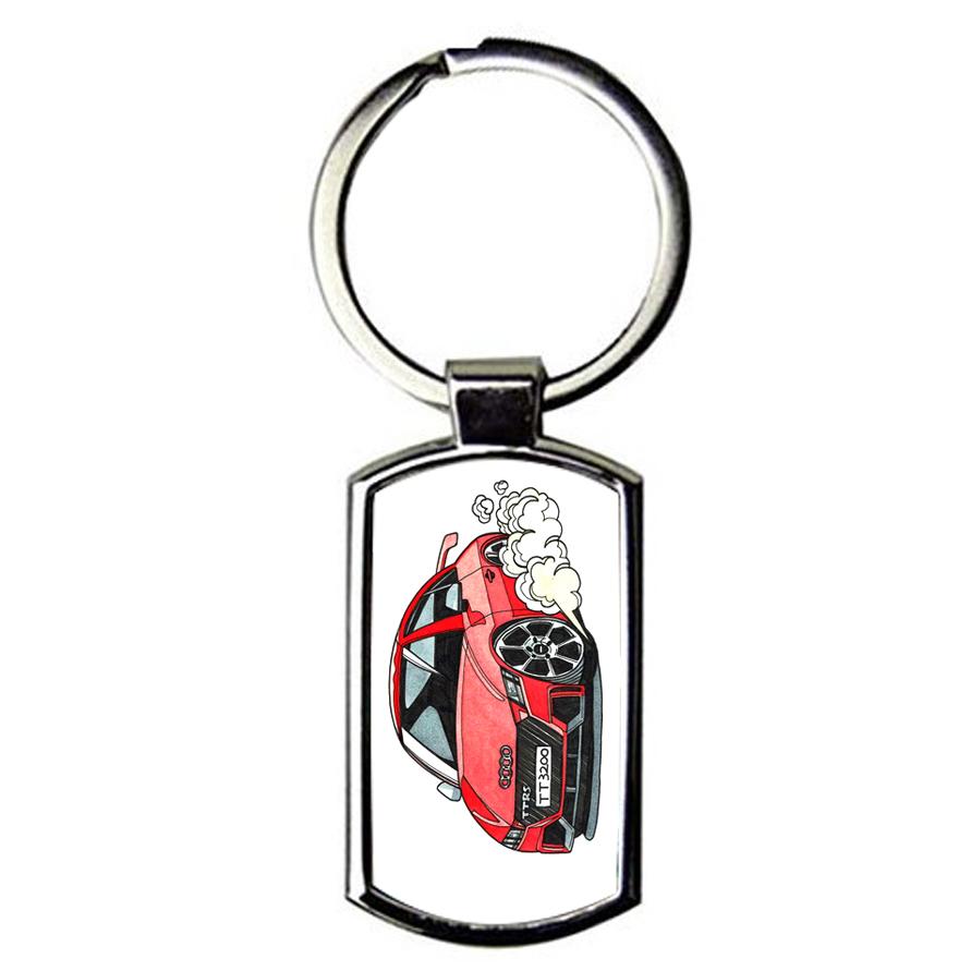 人気！キーホルダー【アウディ/Audi】Metal Keychain/メタル/キーチェーン/リング/フォルクスワーゲン/ドイツ/自動車/カー