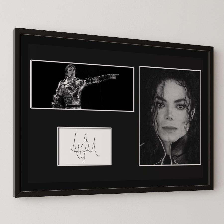 10種類!Michael Jackson/マイケル・ジャクソン/サインプリント&証明書付きフレーム/BW/モノクロ/ディスプレイ  (2-3W)