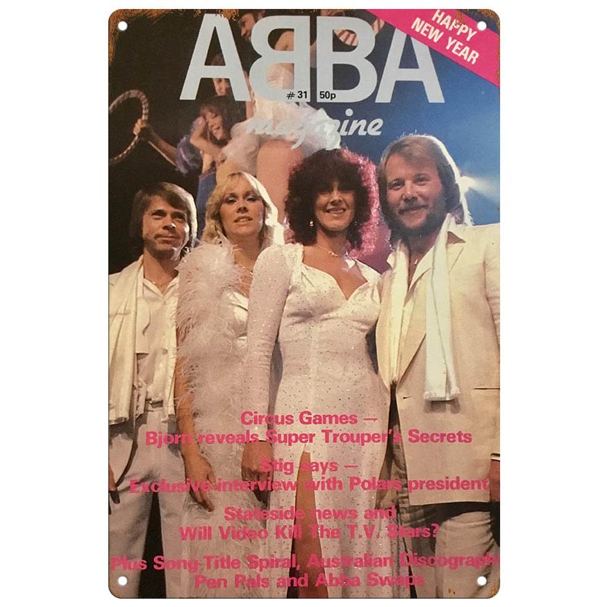 ブリキ看板【ABBA/アバ】セレブ/ ポップ・ロック/音楽/ポスター