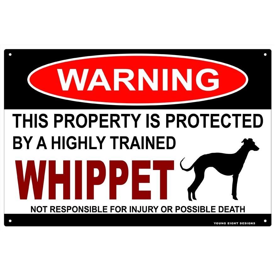 雑貨【Whippet/ウィペット】WARNING/Dog/ドッグ/犬/警告/ヤードサイン