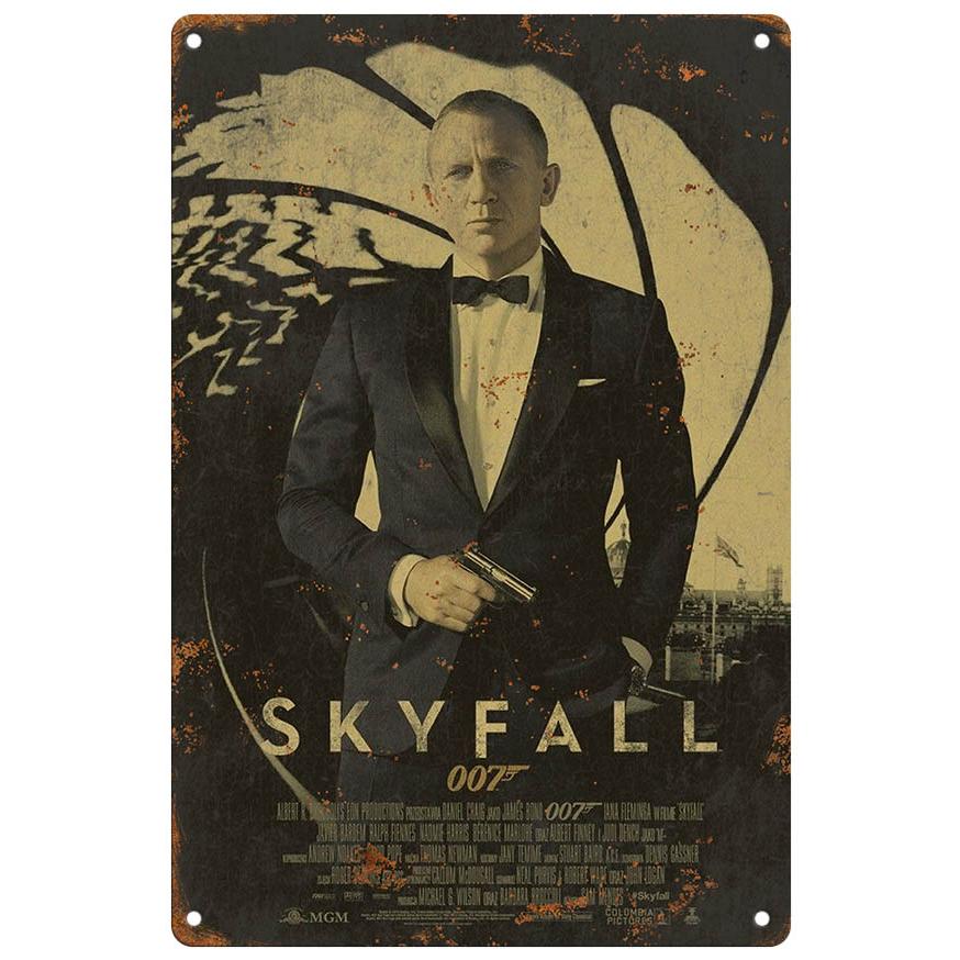 映画ポスター【007/James Bond/ジェームズ・ボンド】インテリア/ブリキ看板/サビ風-10 | 