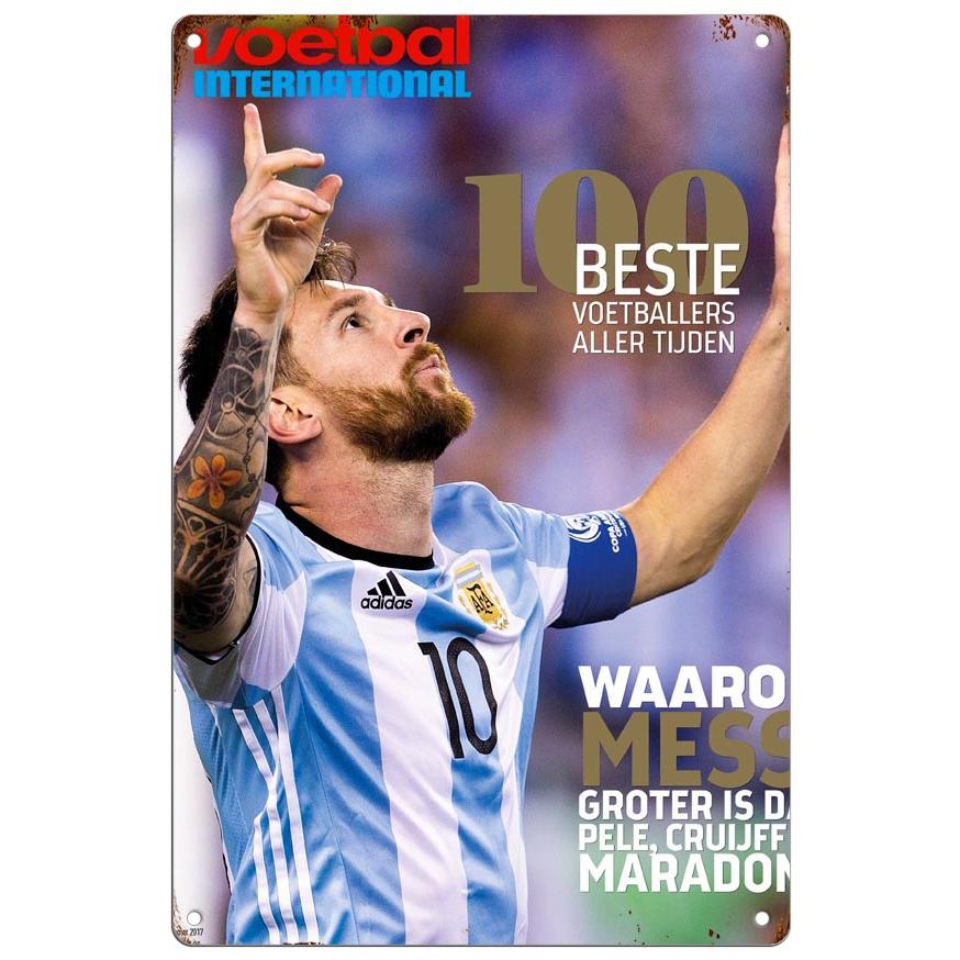ブリキ看板【Lionel Messi/リオネル・メッシ】セレブ/サッカー