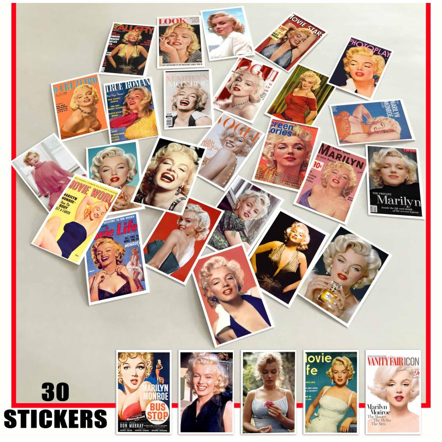 マリリンモンロー　フォトカード　６枚セット‼️美品 マリリン・モンロー Marilyn Monroe ステッカー 30個セット シール