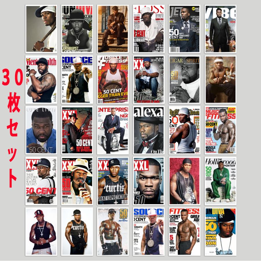 50セント 50 Cent 30個セット シール ミニポスター ドールハウス