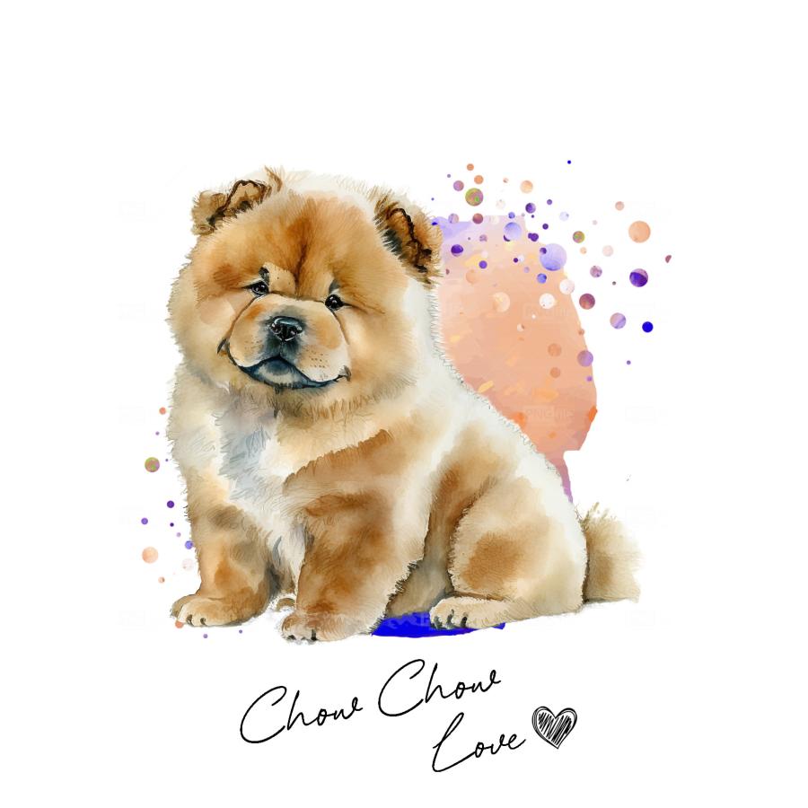 ポストカード【 Chow / チャウチャウ 】イラスト アート 水彩画風