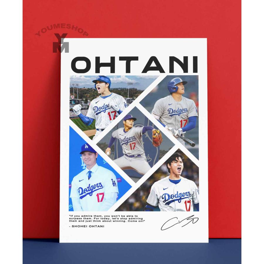 ポスター 【 MLB ロサンゼルス・ドジャース   大谷翔平 】poster フレーム付 A3 約297×420mm (1) -8｜cny1｜02