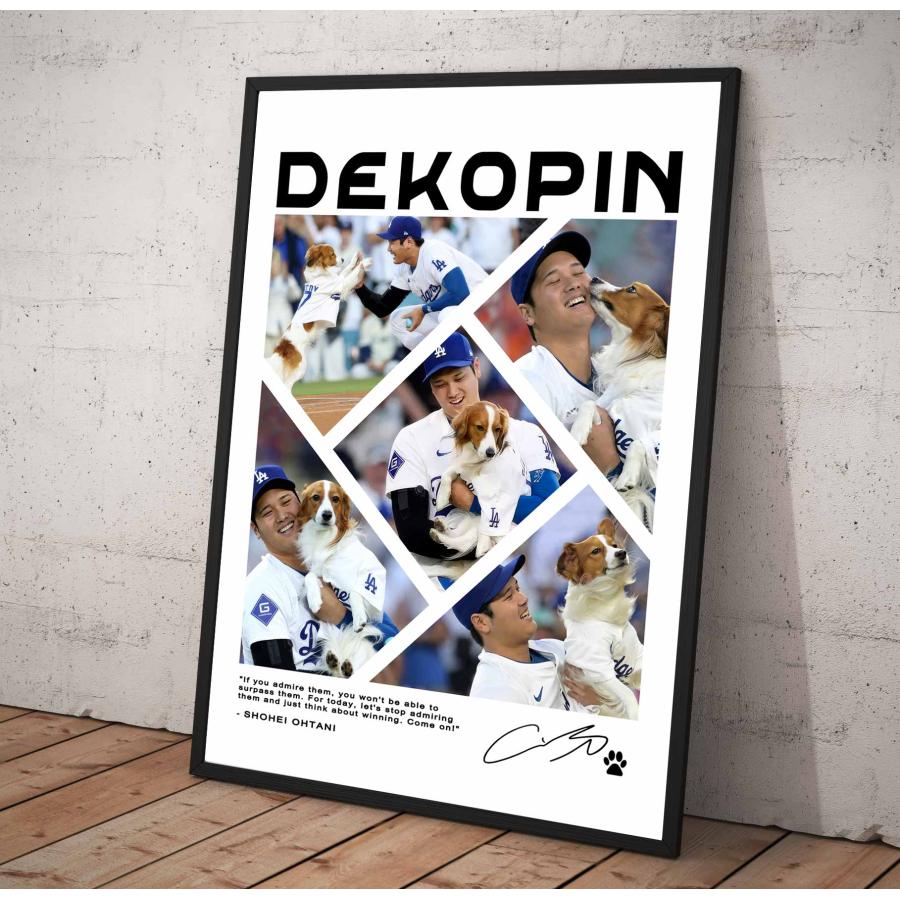 ポスター 【 大谷翔平 デコピン 】MLB ロサンゼルス・ドジャース 始球