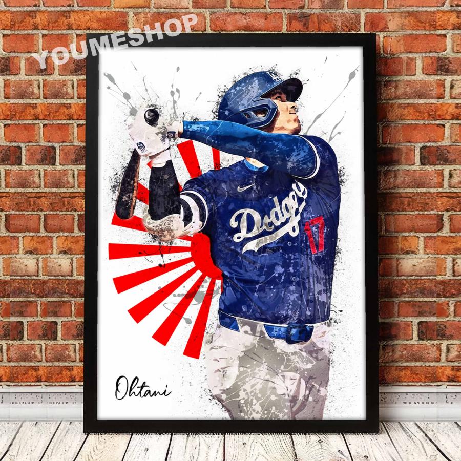 ぽこた ドジャース大谷翔平 MLB ！A3ポスターフレーム付きセット ゆー