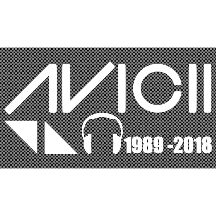 【全16色】DJ アヴィーチー/DJ Avicii/RIP Avicii car sticker-1/カー ステッカー/車用/シール/Vinyl/Decal/バイナル/デカール/白ホワイト｜cny1