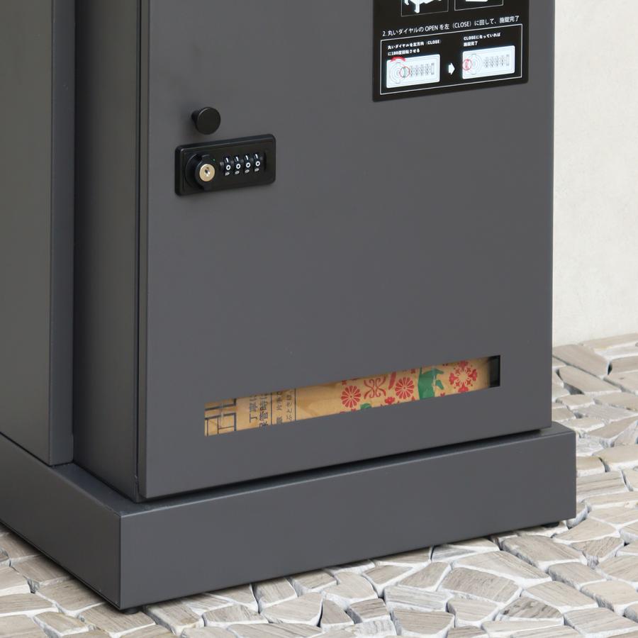 門柱型宅配ボックス付きポスト| 宅配ボックス ポスト 郵便ポスト 門柱