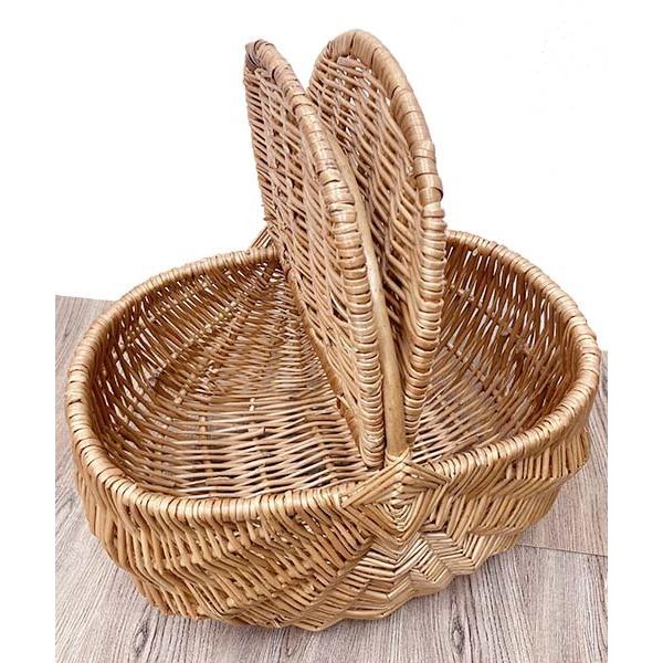 かご バスケット フタ付 Lサイズ | かごバスケット カゴ フタ付バスケット 蓋付 ピクニック 収納かご 収納バスケット 収納 北欧風 小物入れ お_4