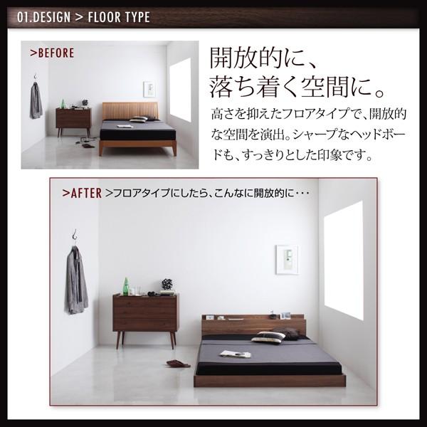 ダブル 棚・コンセント付き ベッド 国産カバーポケットコイルマットレス付き ベッド マットレス付き マットレス付きベッド マット付き マット付きベッド_1