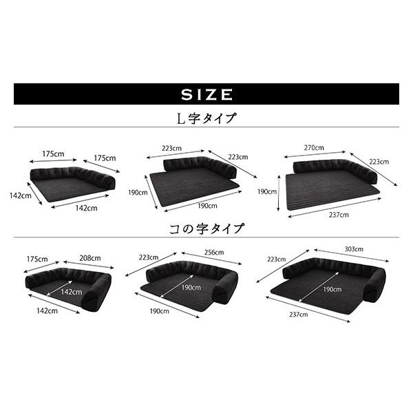 フロアコーナーソファ コの字タイプ・小・40MM厚 | フロアソファ コーナーソファ ローソファ こたつソファ こたつに合わせて シックなカラー 座り_1