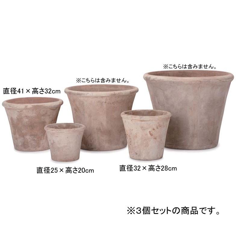 14号11号8号 3個セット テラコッタ ラウンド プランター | プランター 植木鉢 鉢 鉢カバー 鉢植え ガーデニング 庭 プランツギャザリング