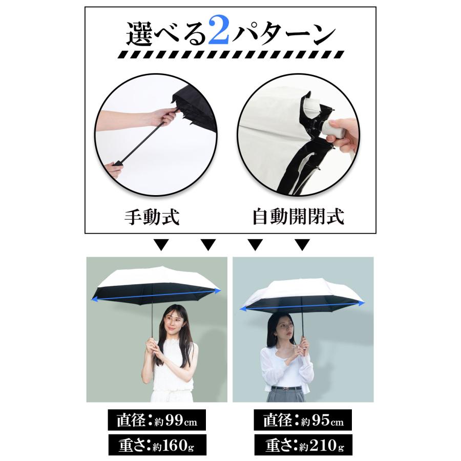 自動開閉版) 日傘 折りたたみ傘 (超軽量x uvカット100%x直径95cm
