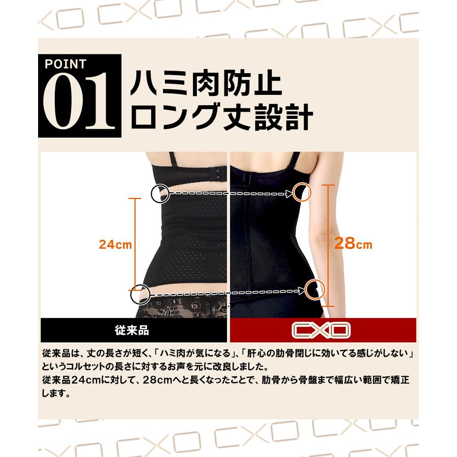 CxO ＼お得な3枚セット／ (はみ肉ともおさらば) コルセット ウエスト