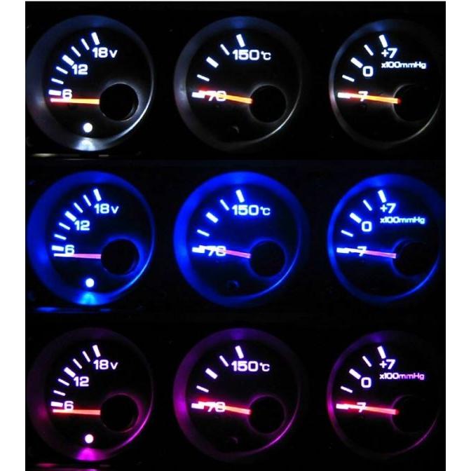 スカイラインGT-R BCNR33 3連メーター用LED照明 1台分セット : クール 