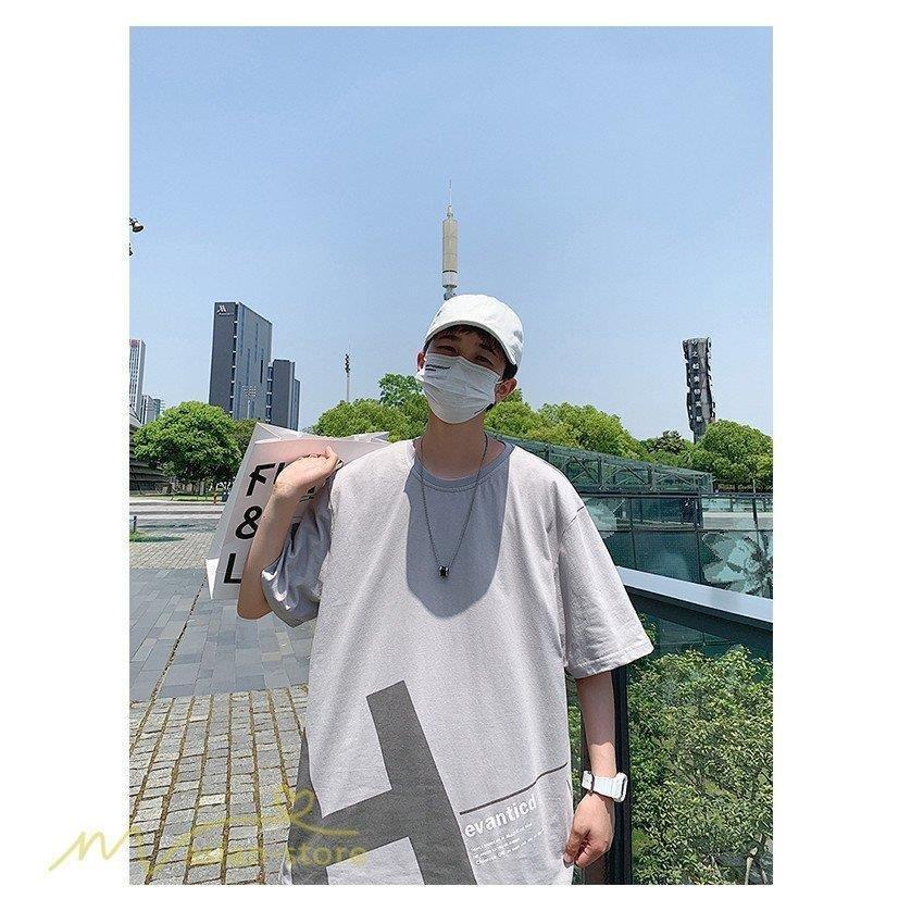 ワイドtシャツ ゆったり メンズ カットソー 半袖 5分袖 ゆるtシャツ カジュアルtシャツ トップス Tシャツ Tシャツ 大きいサイズ プリント 着痩せ 日常 おしゃれ 本店は