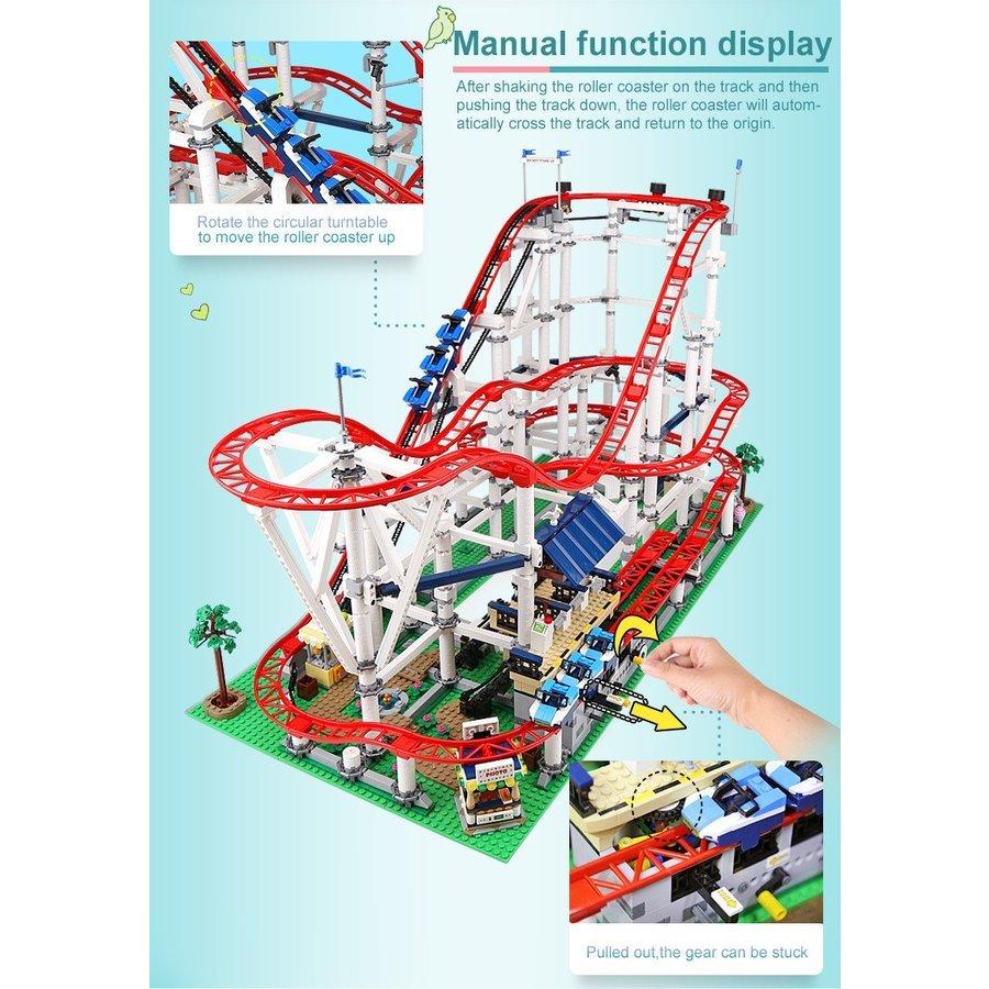 レゴ 互換品 オート ローラーコースター モーター無 ジェットコースター クリエイター 10261 クリスマス プレゼント 