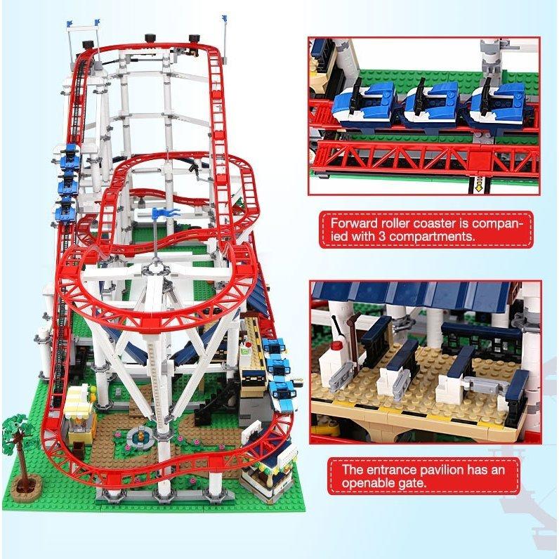 レゴ 互換品 オート ローラーコースター モーター無 ジェットコースター クリエイター 10261 クリスマス プレゼント 