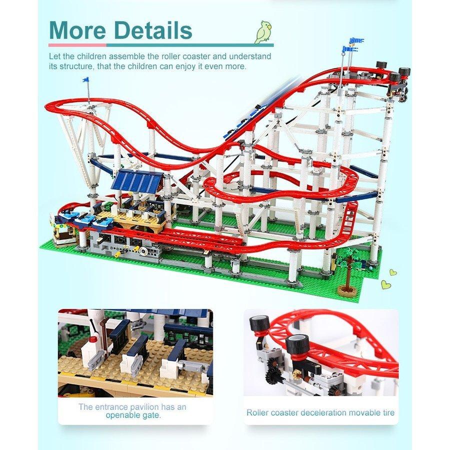 レゴ 互換品 オート ローラーコースター モーター無 ジェットコースター クリエイター 10261 クリスマス プレゼント 