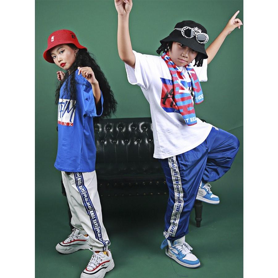 キッズダンス衣装 ヒップホップ HIPHOP 子供 男の子 女の子 ガールズ tシャツ トップス 長ズボン ダンスパンツ ジャズダンス 練習着 体操服  かっこいい :18xh456:コーティーヤ - 通販 - Yahoo!ショッピング