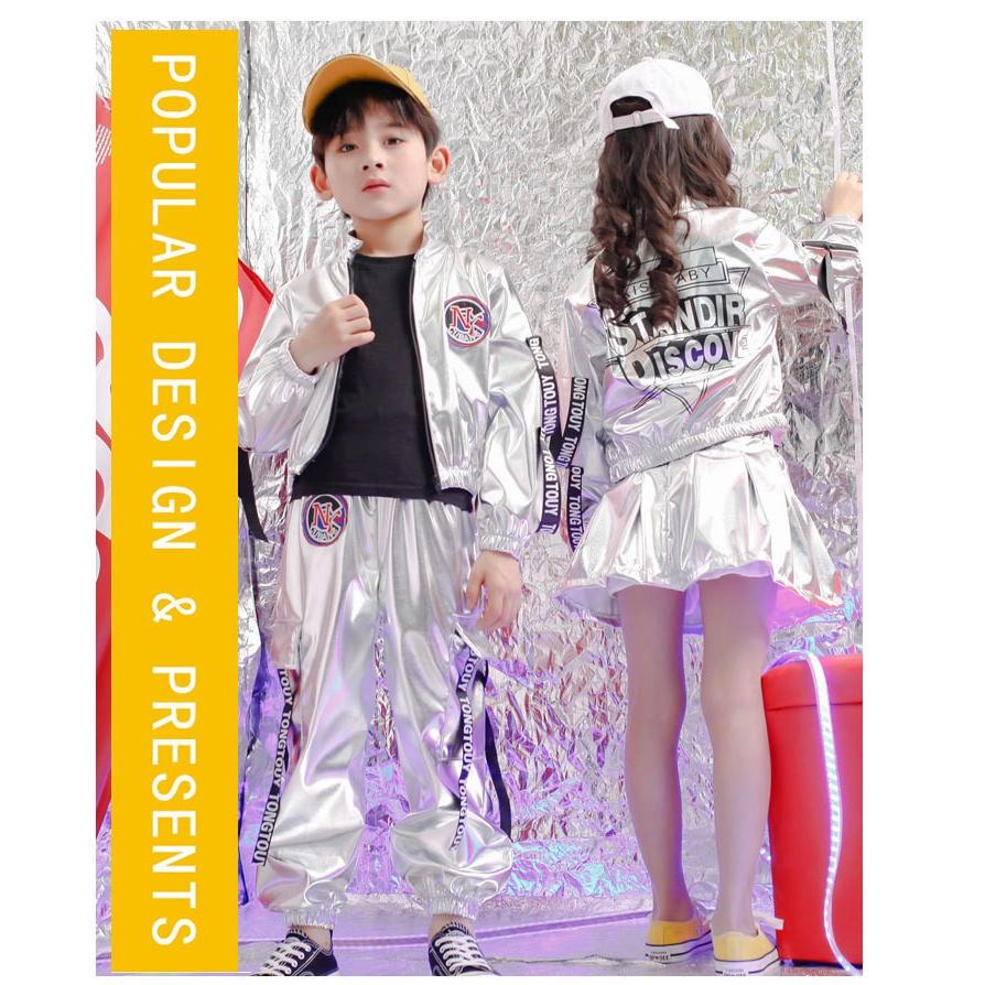 メーカー包装済 ダンス 衣装 韓国 セットアップ アイドル 可愛い 派手 メタリック シルバー オーロラ 白 キラキラ 目立つ 衣装 子供 キッズ ダンス 1 1 55 以上節約 Carlavista Com